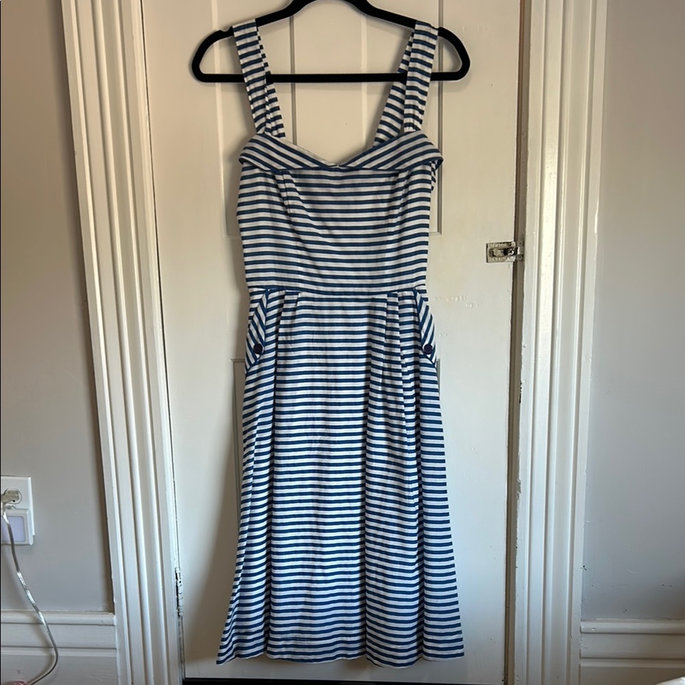 Striped Blue and White 100% cotton Dress